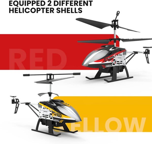 DEERC DE52 RC Helicopter: Altitude Hold, Storage Case, 2.4GHz, High/Low Speed, 2 Batteries for 24 Min Play - Image 5