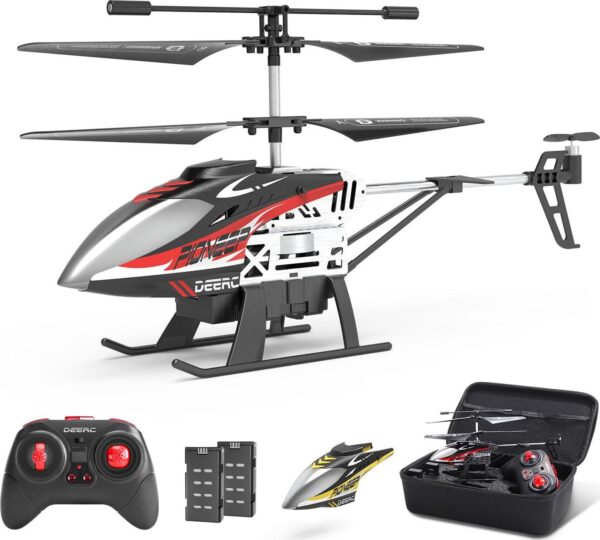 DEERC DE52 RC Helicopter: Altitude Hold, Storage Case, 2.4GHz, High/Low Speed, 2 Batteries for 24 Min Play