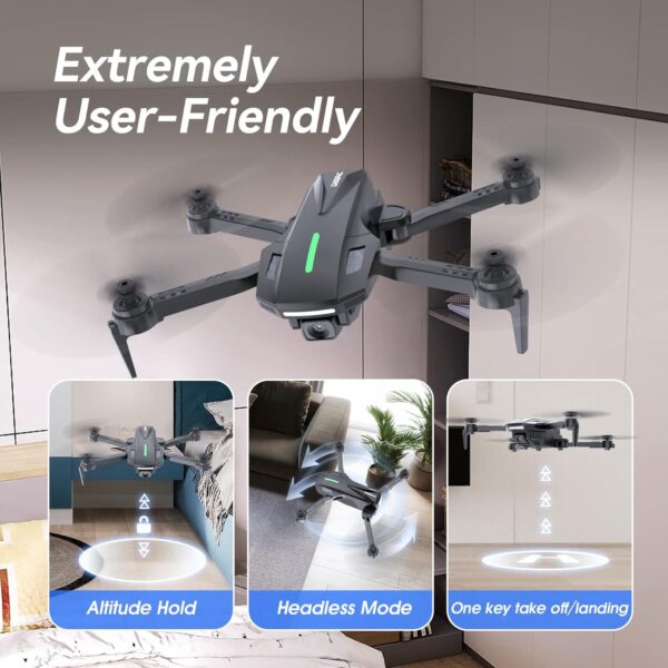 DEERC D70 Drone with 1080P HD Camera: Easy for Beginners, 2 Batteries, Auto Hover, Voice Control - Image 6