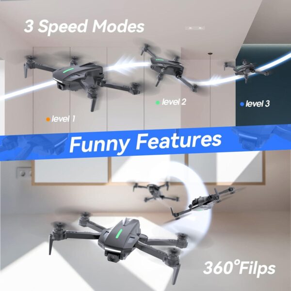 DEERC D70 Drone with 1080P HD Camera: Easy for Beginners, 2 Batteries, Auto Hover, Voice Control - Image 5