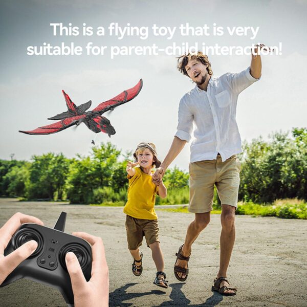 DEERC Plane: 2.4GHz RC Dragon Toy, 2CH 6-Axis Gyro, Easy to Fly, 2 Batteries - Image 6