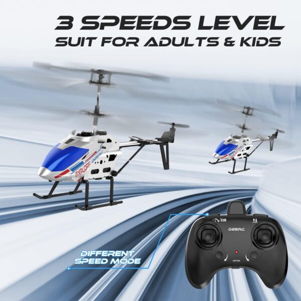 DEERC RC Helicopter: 3.5CH, Altitude Hold, Gyro, LED, One-Key Takeoff/Landing, Indoor Flying Toy - Image 5