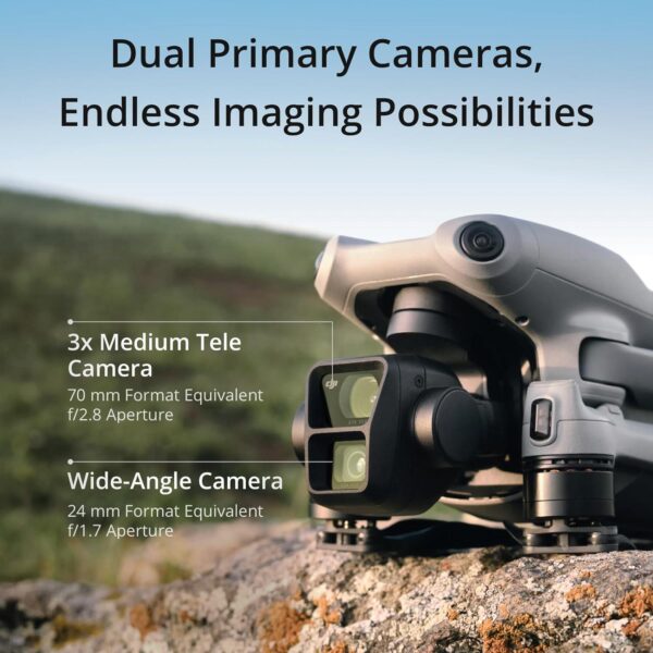 DJI Air 3 Fly More Combo with RC 2: 4K Camera, Dual Primary Cameras, 3 Batteries - Image 2