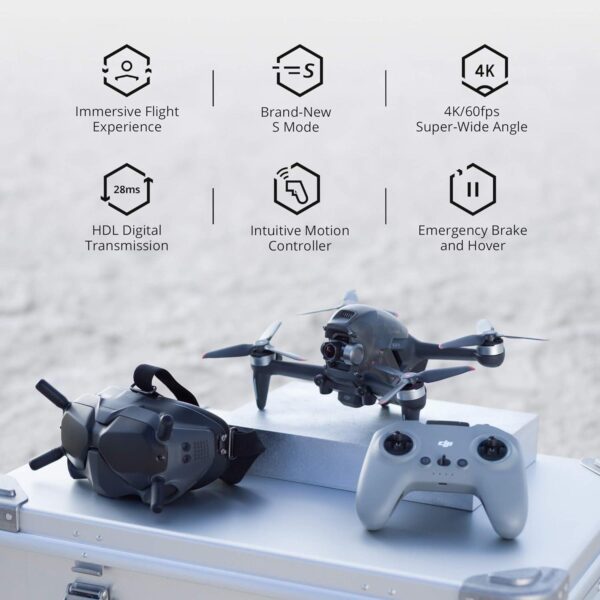 DJI FPV Drone Combo with Remote Controller and Goggles (Renewed) - Image 3
