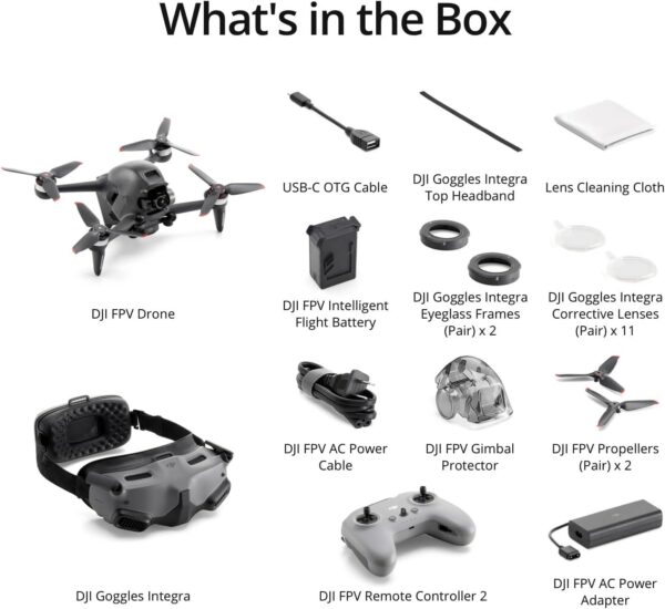 DJI FPV Explorer Combo (Goggles Integra): 4K/60fps, 10km Range, Emergency Brake, FAA Compliant - Image 5