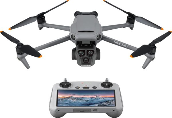 DJI Mavic 3 Pro with RC: Triple-Camera Drone, 4/3 CMOS Hasselblad, 43-Min Flight