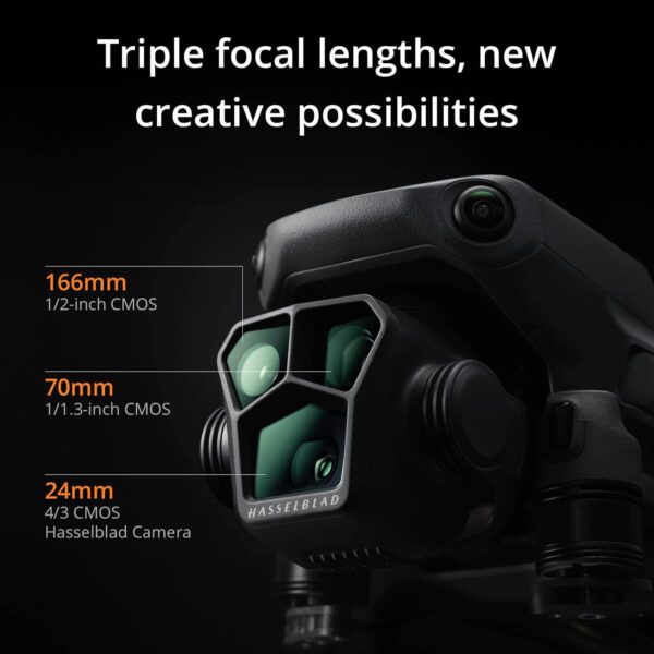 DJI Mavic 3 Pro with RC: Triple-Camera Drone, 4/3 CMOS Hasselblad, 43-Min Flight - Image 2