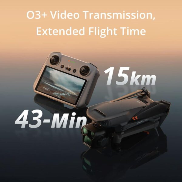 DJI Mavic 3 Pro with RC: Triple-Camera Drone, 4/3 CMOS Hasselblad, 43-Min Flight - Image 3