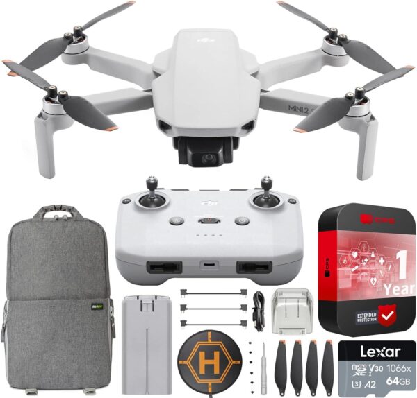 DJI Mini 2 SE Drone Bundle: RC-N1 Remote, QHD Video, Deco Gear Backpack