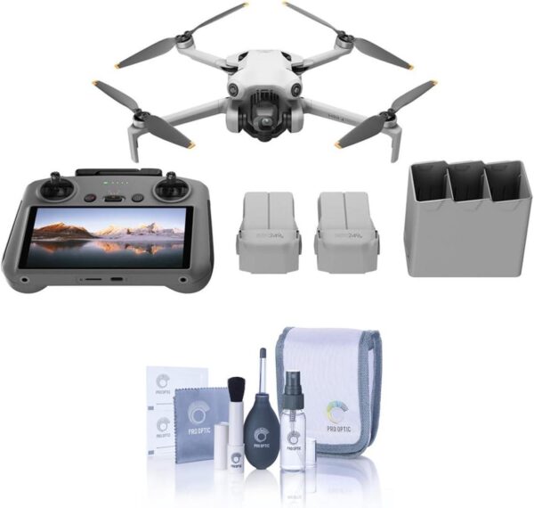 DJI Mini 4 Pro Fly More Combo with RC 2 (Screen Remote): Folding Mini-Drone, 4K HDR Camera