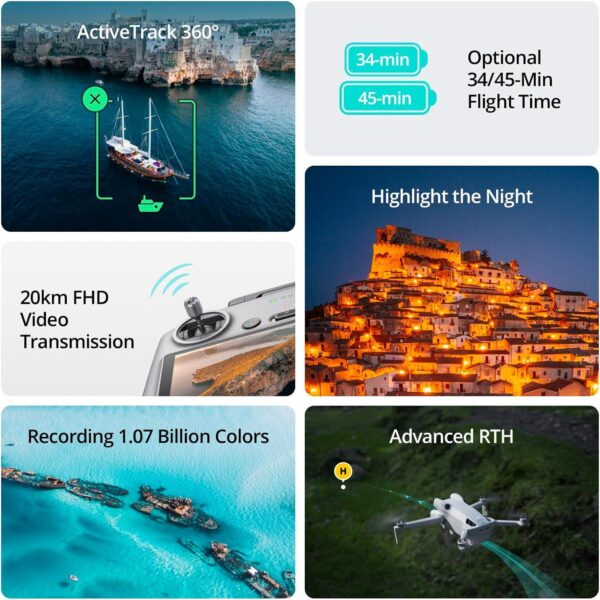 DJI Mini 4 Pro Folding Drone with RC 2 (With Screen) Fly More Combo: 4K HDR Video, Under 249g - Image 6