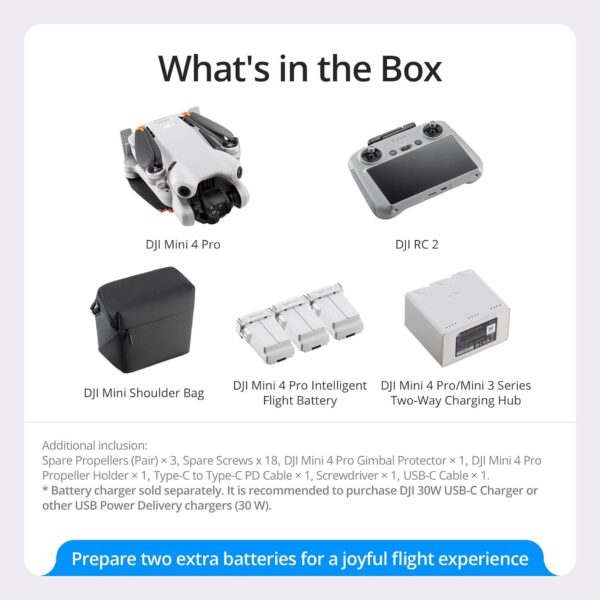 DJI Mini 4 Pro Folding Drone with RC 2 (With Screen) Fly More Combo: 4K HDR Video, Under 249g - Image 5