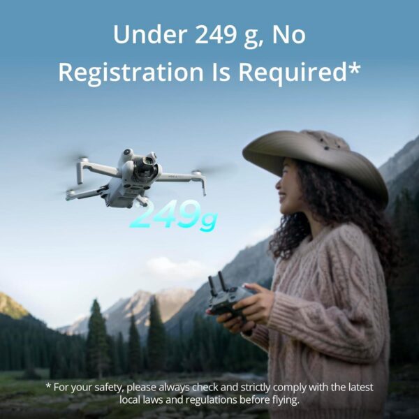 DJI Mini 4 Pro Folding Drone with RC 2 (With Screen) Fly More Combo: 4K HDR Video, Under 249g - Image 2
