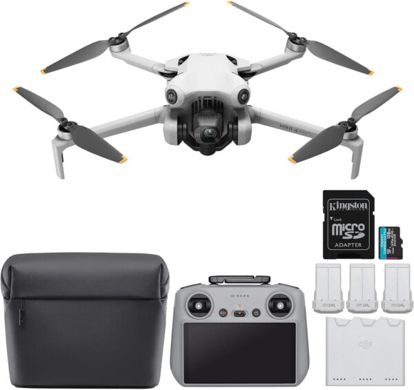 DJI Mini 4 Pro Fly More Combo Plus with RC 2 Controller: 4K Ultra HD Video, Intelligent Flight Modes