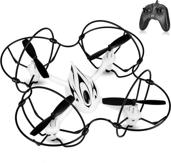 Drone for kids, Easy to Fly, Ultra Stable Dragon with 6 Axis Gyro, 2.4Ghz, Full Protective Circle. (TR-D4)