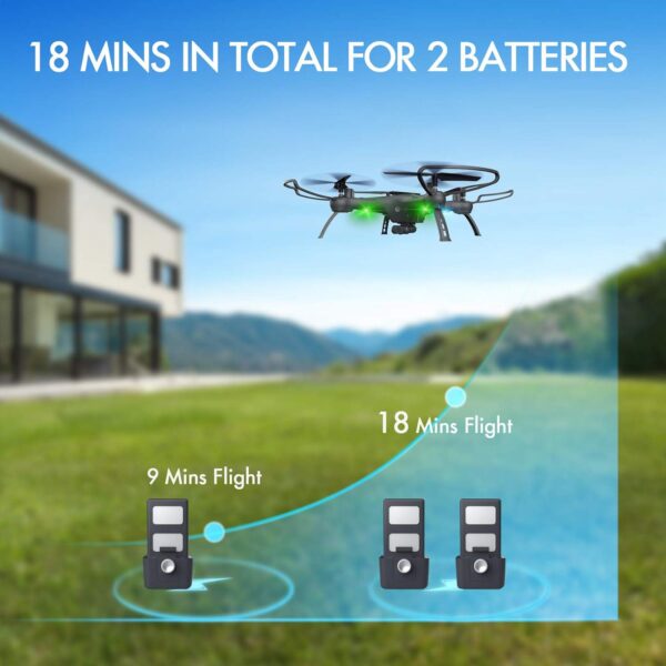 1080P HD Camera Drone: Toss to Launch, Smart APP Control - Perfect for Kids and Adults, Includes 2 Batteries - Image 9