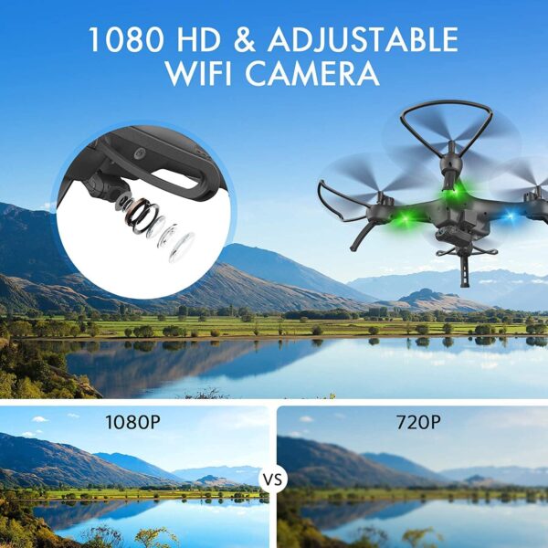 1080P HD Camera Drone: Toss to Launch, Smart APP Control - Perfect for Kids and Adults, Includes 2 Batteries - Image 8