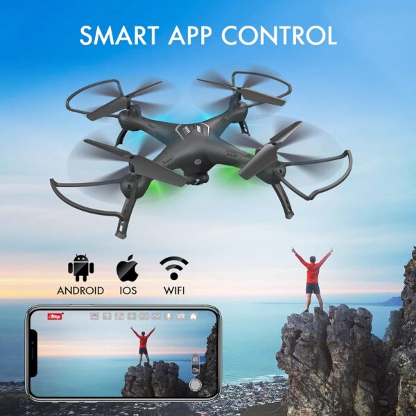 1080P HD Camera Drone: Toss to Launch, Smart APP Control - Perfect for Kids and Adults, Includes 2 Batteries - Image 7