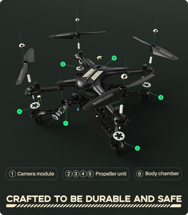 SYMA X600W Drone: Foldable, 1080P Camera, Altitude Hold, Headless Mode, 3D Flips, 2 Batteries - Image 8