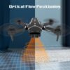 Drone with Dual Camera 1080P 90° Adjust Lens,RC Aircraft Quadcopter for Kids, Altitude Hold AIdrone Optical Flow Positioning,Foldable Mini Toys Adults,Beginners Mode,2 Batteries,Black - Image 5