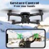 Drone with Dual Camera 1080P 90° Adjust Lens,RC Aircraft Quadcopter for Kids, Altitude Hold AIdrone Optical Flow Positioning,Foldable Mini Toys Adults,Beginners Mode,2 Batteries,Black - Image 9