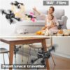 Drone with Dual Camera 1080P 90° Adjust Lens,RC Aircraft Quadcopter for Kids, Altitude Hold AIdrone Optical Flow Positioning,Foldable Mini Toys Adults,Beginners Mode,2 Batteries,Black - Image 7