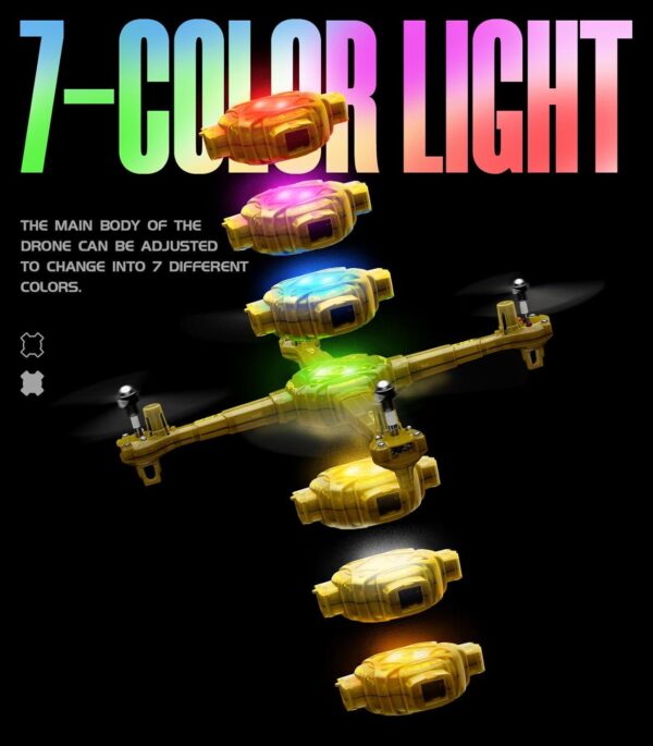 SYMA X440 RC LED Drone: Detachable Arms, 7-Color Light Switching, 16 Stunts, Altitude Hold - Image 2