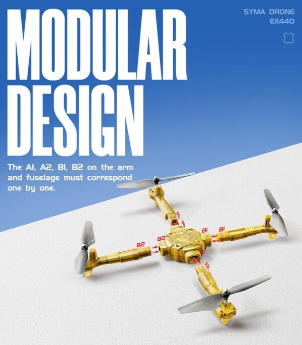 SYMA X440 RC LED Drone: Detachable Arms, 7-Color Light Switching, 16 Stunts, Altitude Hold - Image 7