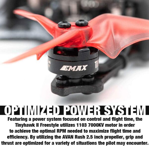 EMAX Tinyhawk II Freestyle FPV Racing Drone: 120km/h, 7000KV Brushless Motor, RunCam Nano2 - Image 7