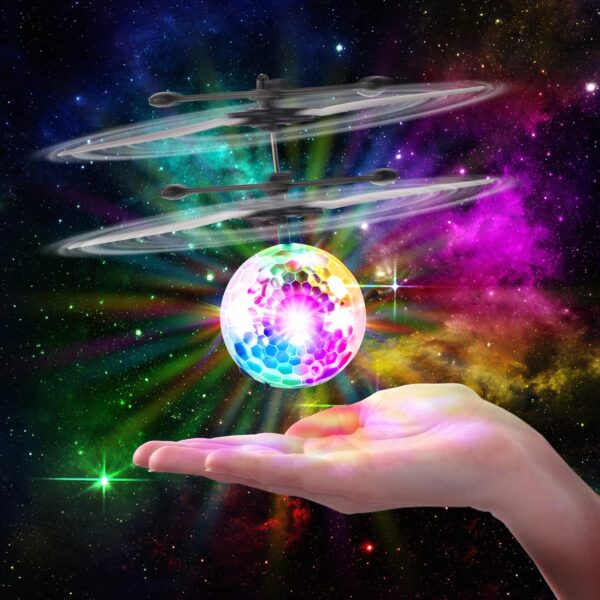 Force1 1 Pack Orbiter Flying Ball Hand Operated Spinner Drones for Kids- Mini Toy with Remote, LED Controlled Hover Indoor Fidget Floating UFO - Image 5