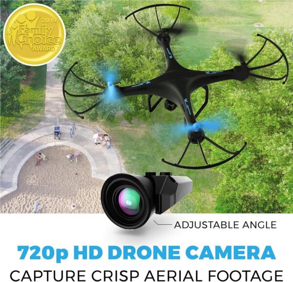 Force1 U45WF FPV RC Drone: VR Capable, WiFi, 720p HD Live Video - Includes 2 Batteries - Image 2