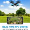 Force1 U45WF FPV RC Drone: VR Capable, WiFi, 720p HD Live Video - Includes 2 Batteries - Image 4