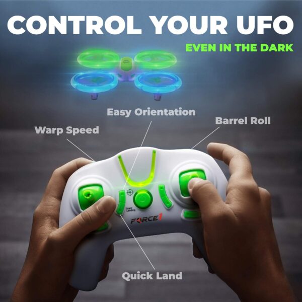Force1 UFO 3000 LED Mini Drone: Easy Remote Control, LED Lights, 360 Flips - Perfect for Kids - Image 2