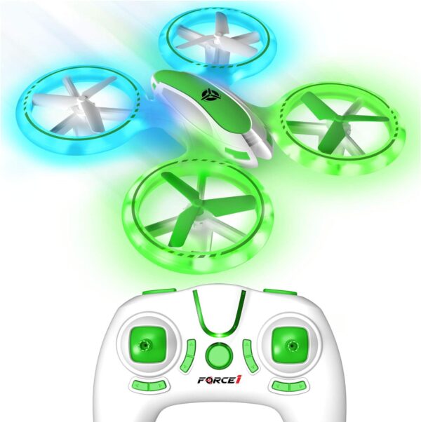 Force1 UFO 3000 LED Mini Drone: Easy Remote Control, LED Lights, 360 Flips - Perfect for Kids