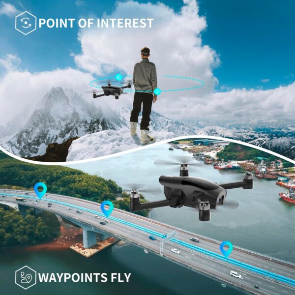 TSRC A6 Foldable GPS Drone: 4K Camera, Auto Return, Follow Me, Optical Flow - 46 Mins Flight - Image 6