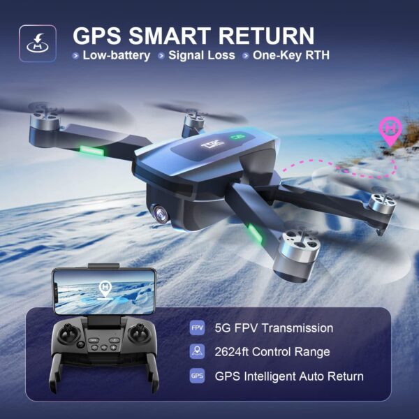 TSRC Q5 GPS Drone: 4K Camera, Auto Return, Follow Me, Brushless Motor - Perfect Christmas Gift, 52 Mins Flight - Image 4