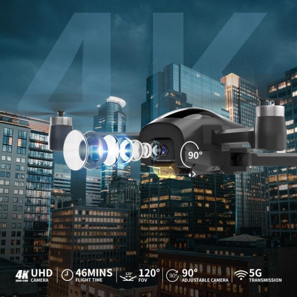 TSRC A6 Foldable GPS Drone: 4K Camera, Auto Return, Follow Me, Optical Flow - 46 Mins Flight - Image 3