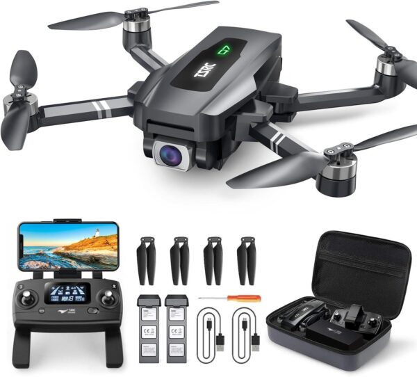 TSRC Q7 Foldable GPS Drone: 4K Camera, Brushless Motor, Smart Features - 60 Min Flight