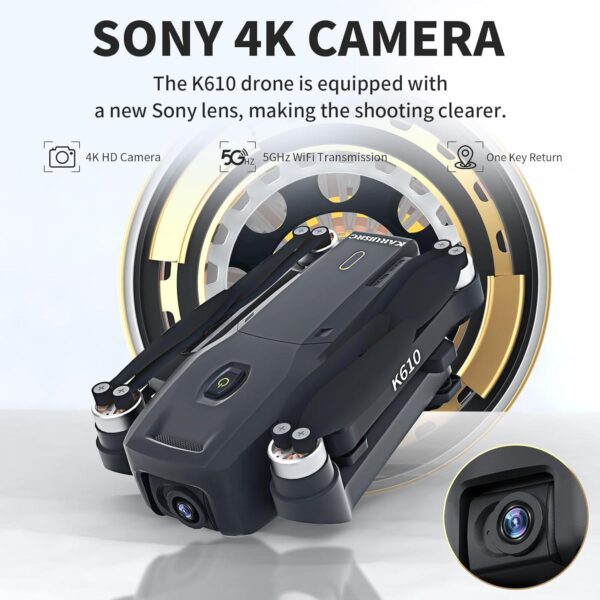 GPS Drone with Camera for Adults 4K SONY IMX Camera,Brushless AIdrone Auto Return Home,Under 250g,Drones 5GHz Wifi FPV Video Beginner,RC Quadcopter Smart APP,Follow Me - Image 2