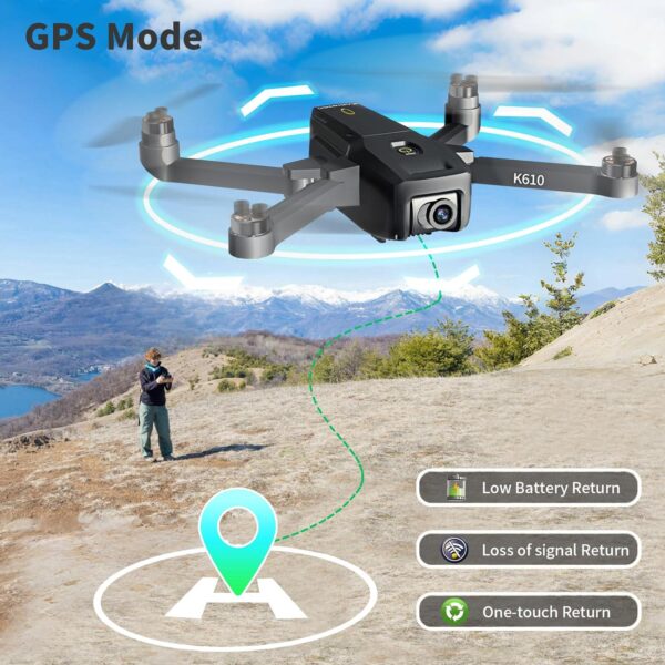 GPS Drone with Camera for Adults 4K SONY IMX Camera,Brushless AIdrone Auto Return Home,Under 250g,Drones 5GHz Wifi FPV Video Beginner,RC Quadcopter Smart APP,Follow Me - Image 3