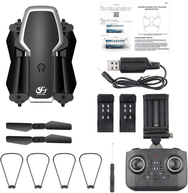 GoolRC CSJ S171 PRO Drone with Dual Camera, 4K HD WiFi FPV Mini for Kids and Adults, Foldable Quadcopter 3D Flip, Headless Mode, Altitude Hold, Storage Bag 2 Batteries - Image 9