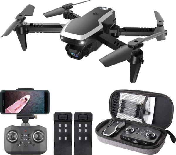 GoolRC CSJ S171 PRO Drone with Dual Camera, 4K HD WiFi FPV Mini for Kids and Adults, Foldable Quadcopter 3D Flip, Headless Mode, Altitude Hold, Storage Bag 2 Batteries