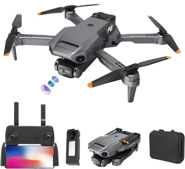 GoolRC Drone, with Dual 4k Quadcopter 4 Sided Obstacle Avoidance Waypoint Flight Gesture Control ESC Lens Camera Storage Bag Package