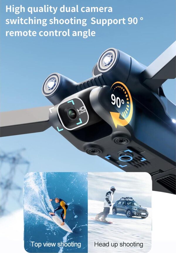 GoolRC Foldable Mini Drone: 4K UHD Camera, Obstacle Avoidance, Dual Cameras, Brushless Motor, 2 Batteries - Image 3