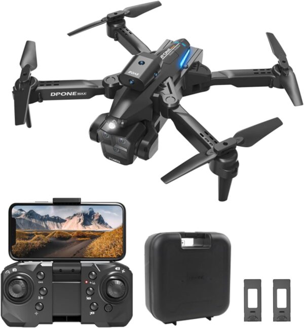GoolRC 4K Camera Drone: Foldable, 2 Batteries, 40 Min Flight, Adjustable Lens, Obstacle Avoidance