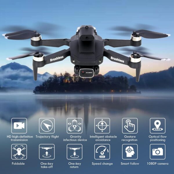 GoolRC Drone: 1080P HD Camera, Foldable Mini Drone for Beginners, Carrying Case, 2 Batteries, Altitude Hold, Headless Mode, Gesture Selfie - Image 6