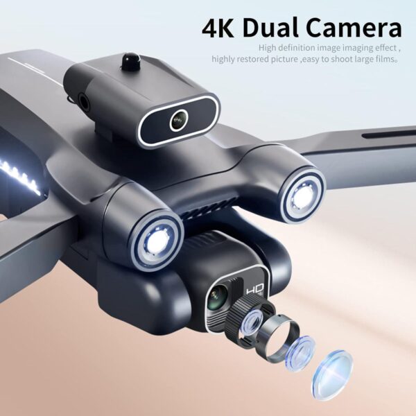 GoolRC Foldable Mini Drone: 4K UHD Camera, Obstacle Avoidance, Dual Cameras, Brushless Motor, 2 Batteries - Image 2