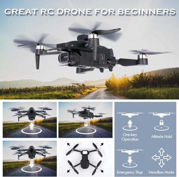 GoolRC Drone: 1080P HD Camera, Foldable Mini Drone for Beginners, Carrying Case, 2 Batteries, Altitude Hold, Headless Mode, Gesture Selfie - Image 4