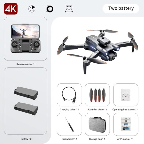 GoolRC Foldable Mini Drone: 4K UHD Camera, Obstacle Avoidance, Dual Cameras, Brushless Motor, 2 Batteries - Image 9
