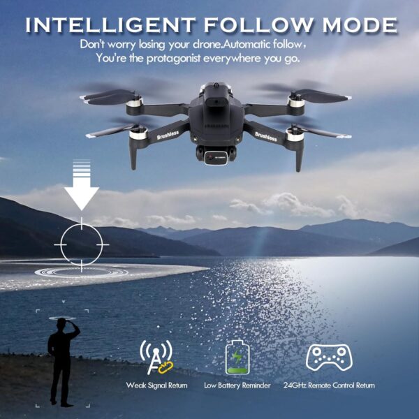 GoolRC Drone: 1080P HD Camera, Foldable Mini Drone for Beginners, Carrying Case, 2 Batteries, Altitude Hold, Headless Mode, Gesture Selfie - Image 3